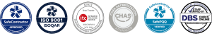 certification: CHAS, DSB, Safe Contractor, Safe PQQ, ITC